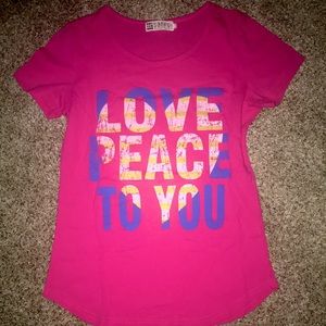 Love and Peace Pink Tee
